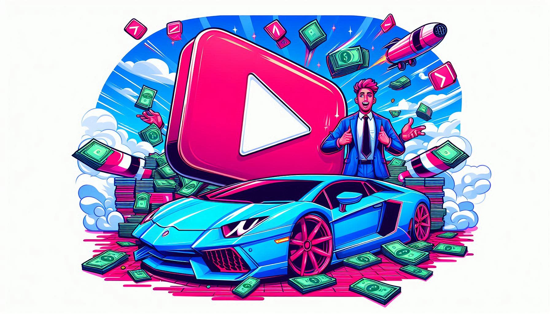 A collage of viral thumbnails from the creator MrBeast
